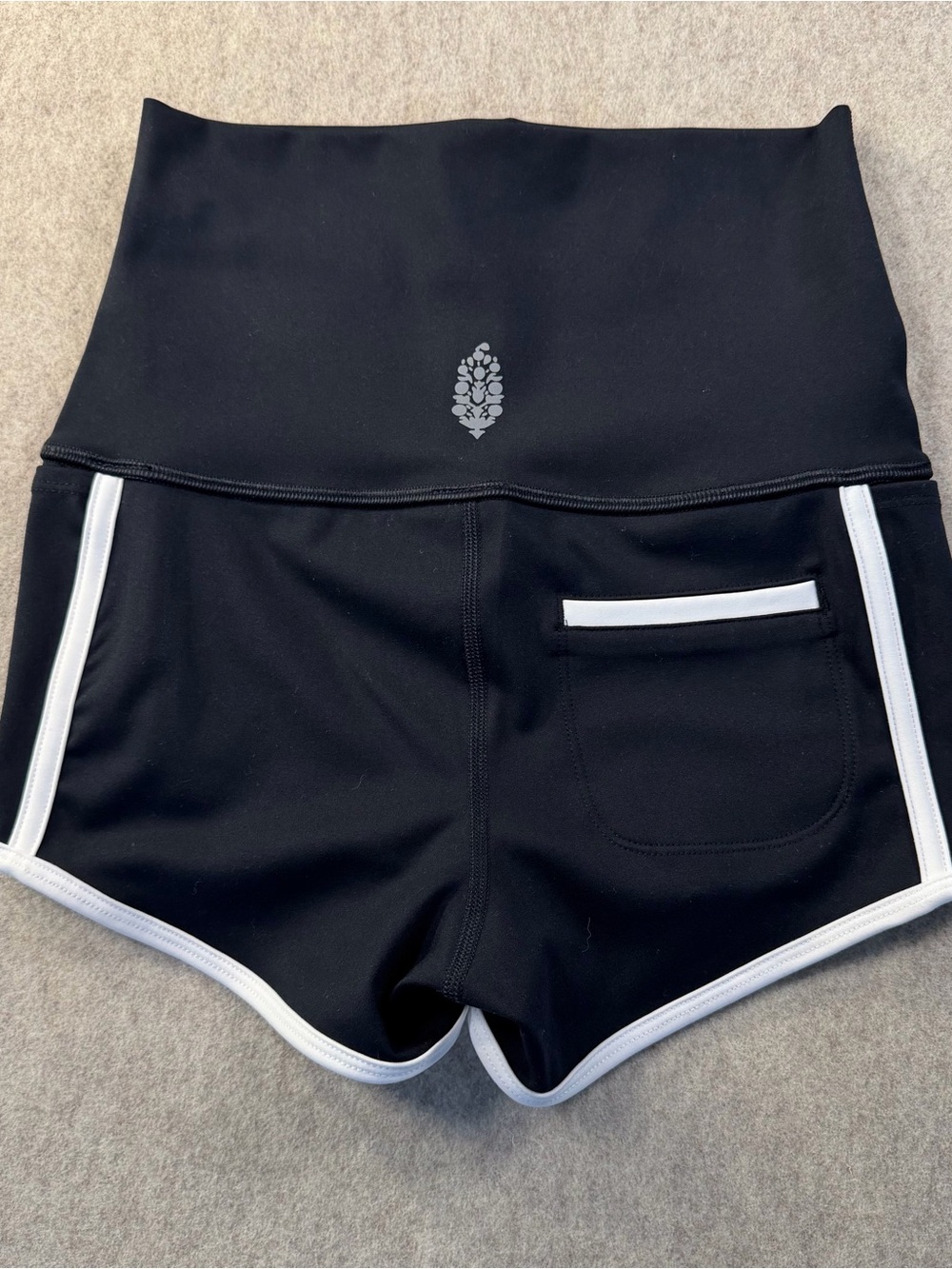 Free People, NEW without tags. Athletic High-Waist Shorts with retro White Trim